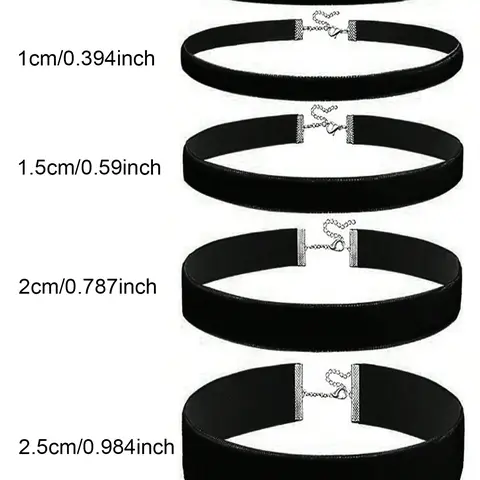 5 Pcs Punk Style Choker Necklaces for Women, Velvet Lockbone Chain Set, Necklace Stack, Perfect for Christmas, Valentine's Day, Birthday, Party, Daily Wear