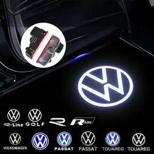 LED Car Door Logo Light Projector Lamp Accessories For Volkswagen VW Touareg 7P Golf 5 6 7 Jetta MK5 MK6 MK7 Passat B6 B7 B9 B8 Car Lighting Accessories