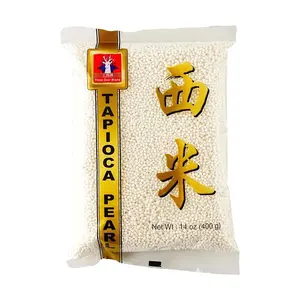 Three Deer Brand Thai Tapioca Pearls for Boba Tea & Desserts - 400g Small Size for Instant Cooking, Summer Drinks
