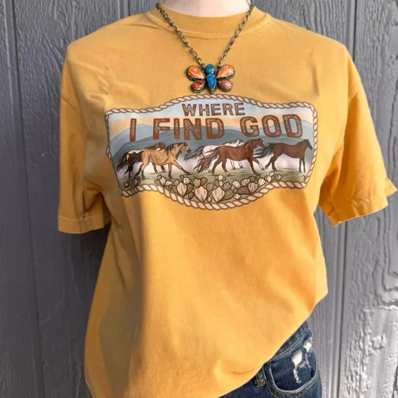 Where I find God Comfort color Tshirt