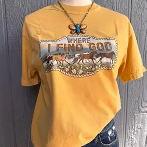 Where I find God Comfort color Tshirt