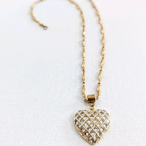 Heart Necklace | Dainty Sparkle Pendant | Minimalist Jewelry Gift for Her