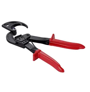 Ratcheting Cable Cutter, 474 MCM Cable Cutter Tool, Heavy Duty Wire Cutter with PVC Handles, Quick Release, for Copper & Aluminum Cables up to 240mm Maximum 240mm² Copper-Aluminum Cable