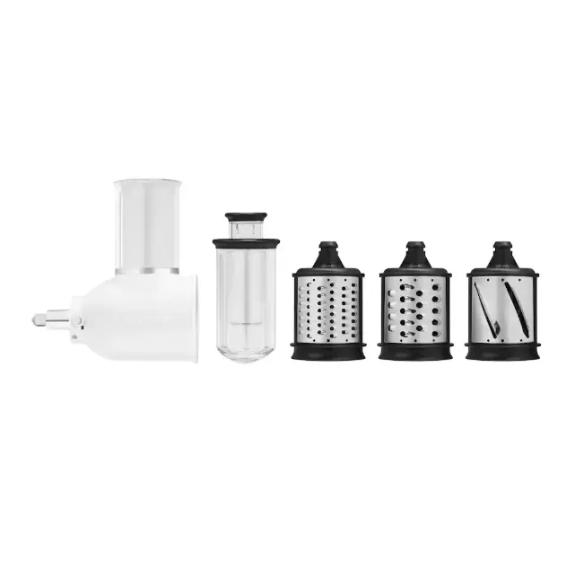 Fresh Prep Slicer/Shredder Attachment for KitchenAid Stand Mixers, Kitchen Mixer Food Prep Attachment, Vegetable Slicer and Cheese Shredder Tool, Fresh Ingredient Prep Accessory for Home Kitchen, Quick Slicing and Shredding, White