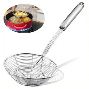 Stainless Steel Spider Strainer, Multifunctional Filter Spoon, Kitchen Utensils Wire Strainer, Pasta Strainer Spoon, Kitchen Gadgets