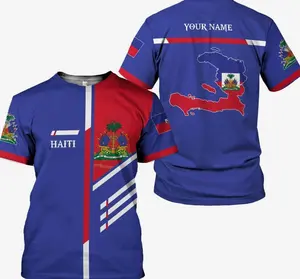 Menswear 3D Sublimation Haiti Polo Shirt - Streetwear, Short Sleeve Tshirt, Haitian Pride Apparel, Personalized Gift for Him/Her, Sizes S-5XL 6UZB