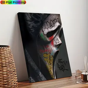 2D Flat, 2D Flat, 1pc 2D Flat Halloween Ghost Poster |   Canvas Wall Art, Frameless, Perfect For Bedroom, Game Room, Man Cave Decor, Halloween Season, Fantasy Convention Season Decor