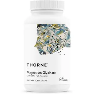 Thorne Magnesium Glycinate – Chelated High Absorption Magnesium for Sleep, Muscle Relaxation, Heart Health & Metabolism – 90 Capsules