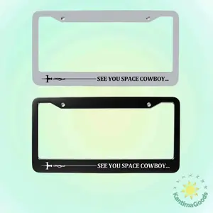 License Plate Frame,See You Space Cowboy,Car Accessory,Custom Car Tag Frame,Swordfish Car Accessory, Gift for Anime Fans & Car Enthusiasts