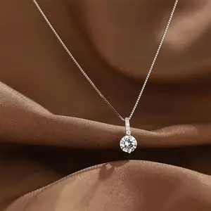 Fashion Synthetic Zircon Water Drop Pendant Necklace, Perfect for Valentine's Day, Anniversary, Birthday, Party Gift