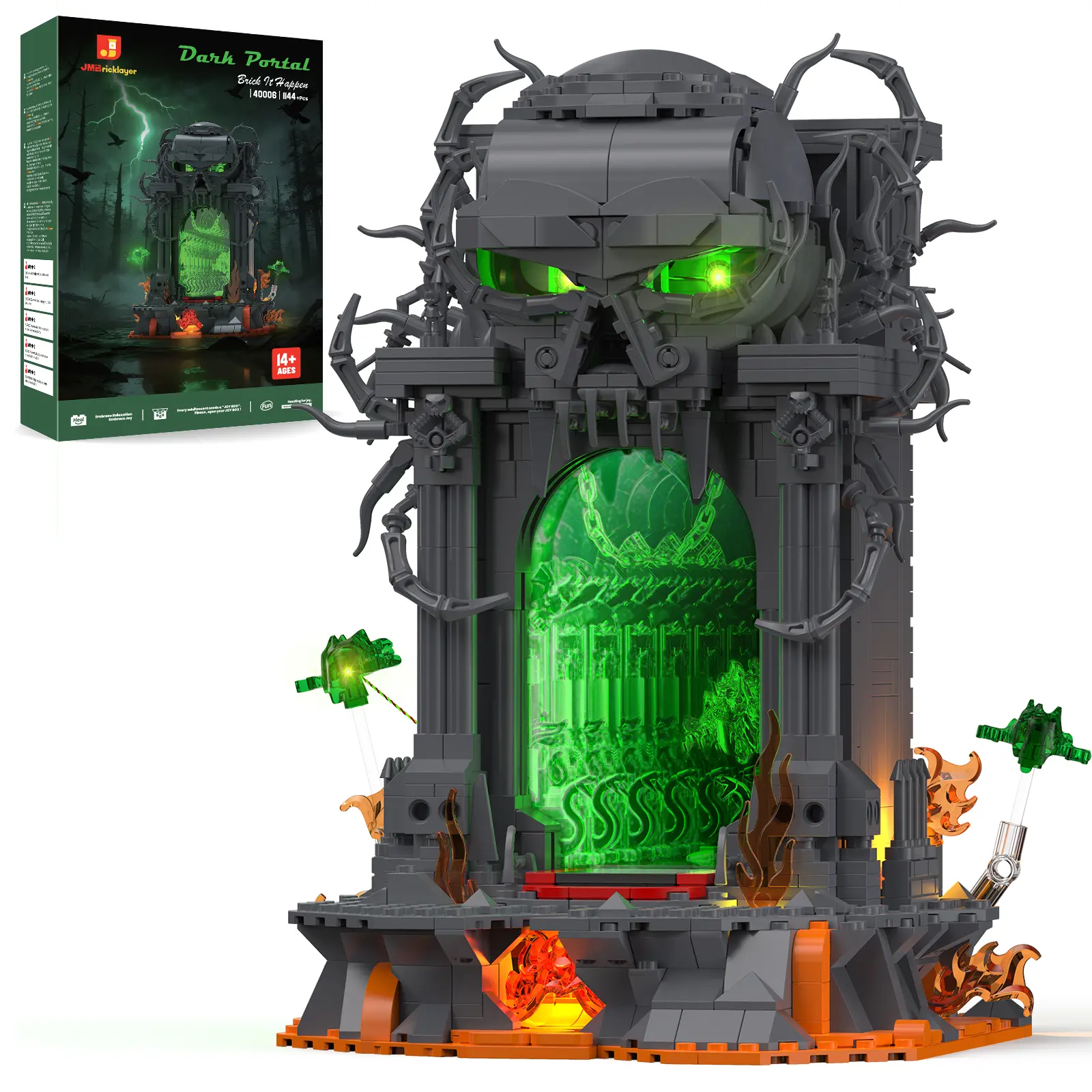 Dark Portal 40006 Collectible Construction Set, 1144-PCS Model Building Kit for Dark Fantasy Fans, Haunting Display Build Toy, Model Building Kits