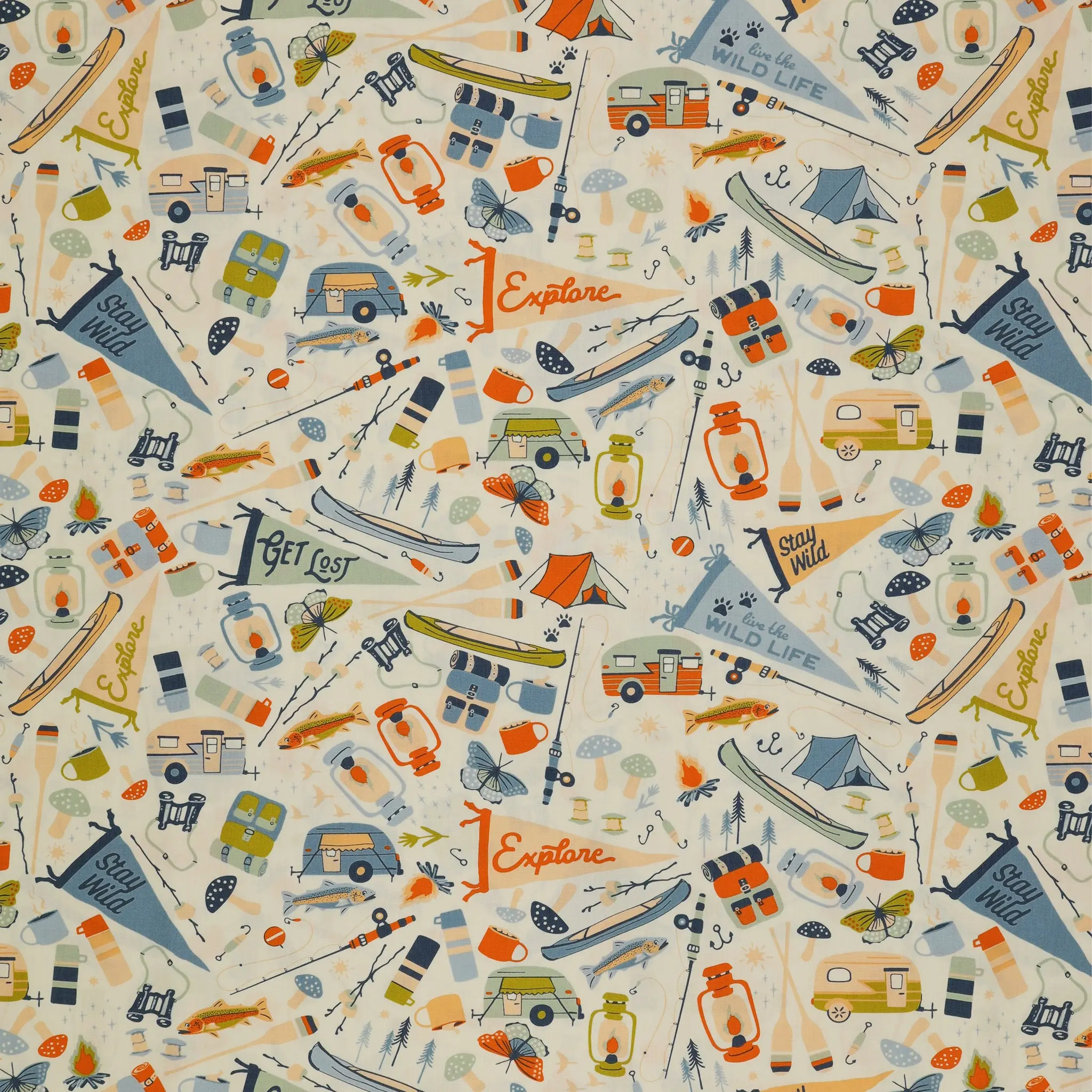 Happy Camper Fabric Collection - Jamboree Happy Camper Fabric Collection - Jamboree