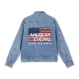 American Strong flag graphic Denim Jacket | 250 Years