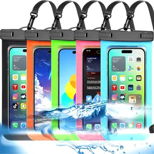 Universal Waterproof Phone Pouch - 5 Pack Multicolor IP68 Waterproof Case for iPhone, Samsung & Phones Up to 7.5" - Dry Bag for Outdoor Sports