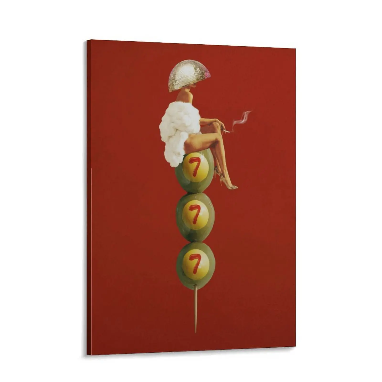 Vintage Martini Olive Art Poster - Artistic Home Decor for Room, Retro Cocktail-Themed Funky Wall Art, Ideal Gift with Vintage Design