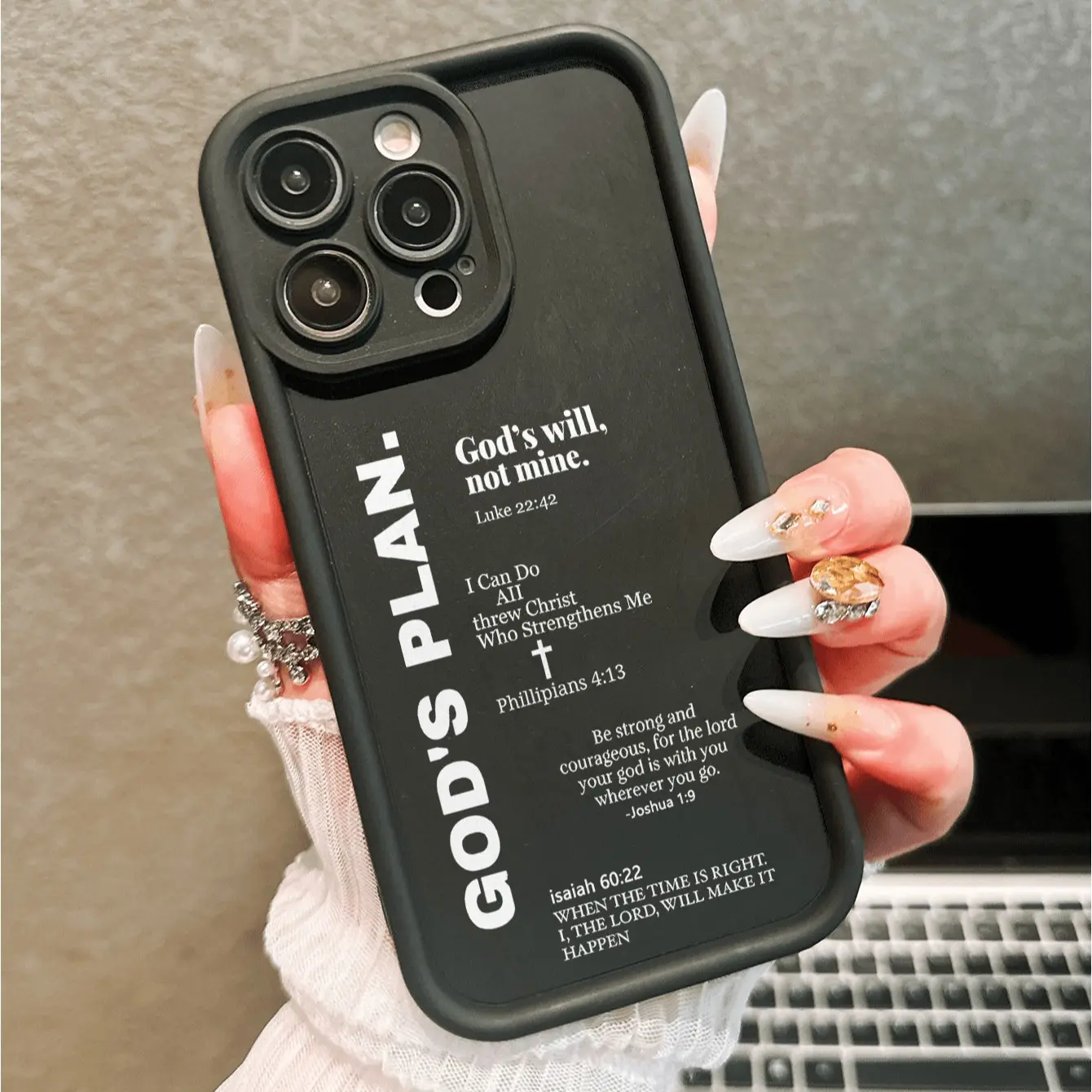 Cross Prayer Phone Case, Anti-Drop Protective Cover, Compatible with iPhone 11/12/13/14/15 Series, Perfect Gift for Boyfriend/girlfriend