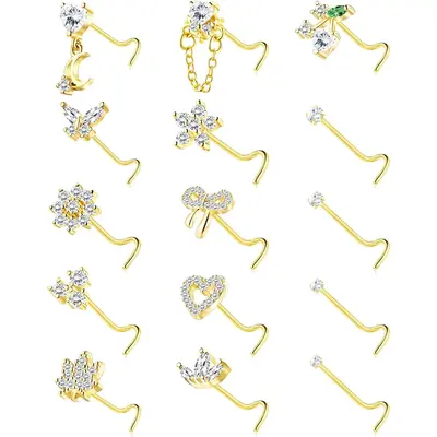 Long Corkscrew Nose Ring TikTok Shop