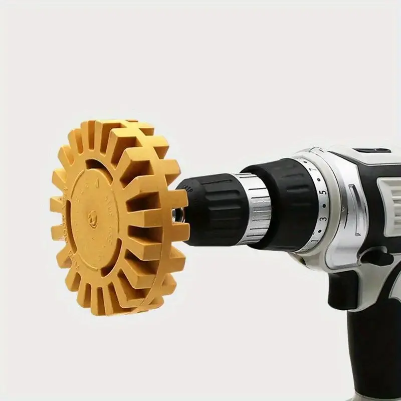 Pneumatic Degumming Wheel, Pneumatic Rubber Disc, Rubber Grinding Portable Tire Polishing Wheel, Effortless Contaminant Removal, Polishing Tool, Lightweight, Universal Car Wash Accessories for Cars, RVs, Boats, and Trucks, Detailing, Automotive, Cleaning