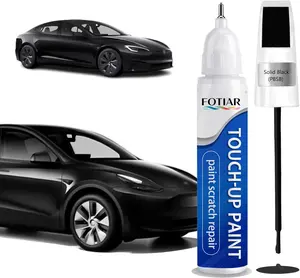Solid Black PBSB Touch up Paint for TeslaExact Match Scratch Repair KitIn Premium Car Paint Pen for Chips & Nicks