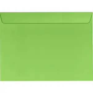 9 x 12 80lb Text Booklet Envelopes, Limelight Green, Pack of 50
