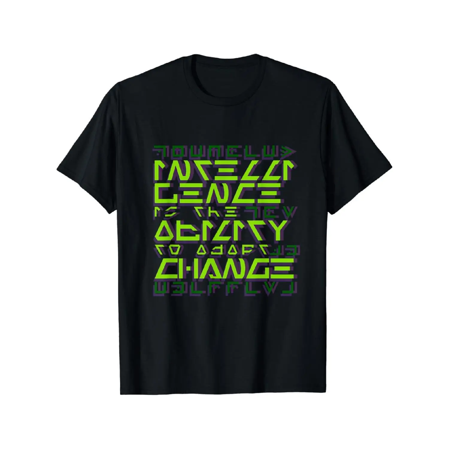 Smart Quote Cotton T-Shirt Emphasizing Intelligence As The Ability To Adapt To Change
