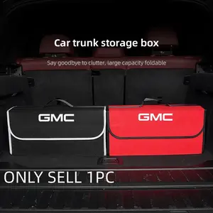 Car Storage Bag Car Trunk Organizer Soft Felt Storage Box For GMC Terrain Sierra Canyon Yukon Acadia Savana Denali AT4 Granite