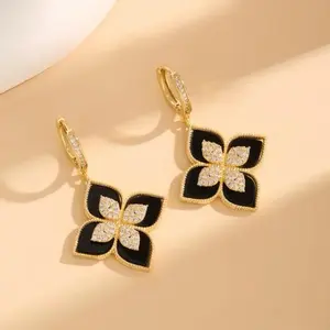 Four Leaf Clover Earrings| 18K Gold Plated Earrings| Gifts for Her| Clover Jewelry