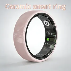Ceramic Smart Health Ring R12 monitors sleep, heart rate, blood oxygen, sports tracking, and offers multifunctional health data management