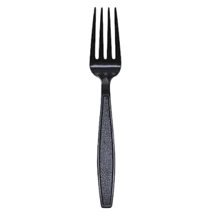[1,000 ct] PS Plastic Extra Heavy Weight Fork, Black
