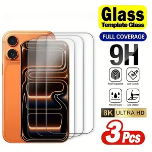3 Pack HD Full Coverage Tempered Glass Screen Protector for iPhone 11-17 Series, Anti-Fingerprint & Scratch Resistant Design Accessories