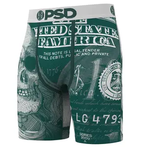 PSD Mens Hunna Bones Oxi Boxer Brief - Standard Length 7 Inch Inseam, Soft and Breathable Poly Blend Fabric