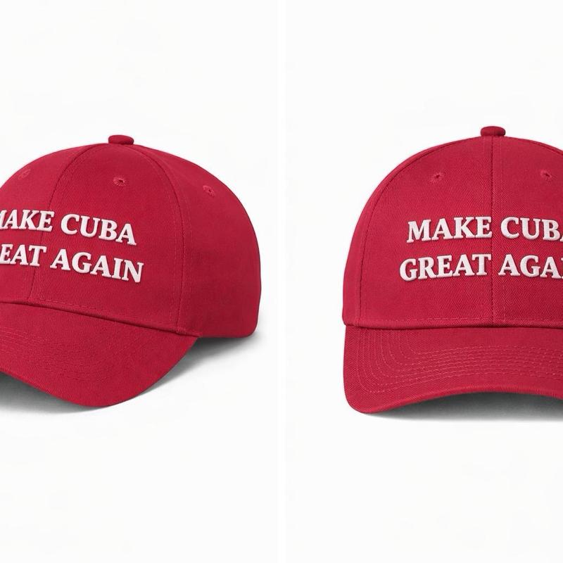 MAKE CUBA GREAT AGAIN HAT MAGA USA America Red Baseball Cap with Bold White Text for Patriotic Wear| el4tico