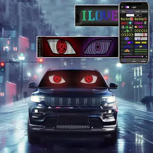 Custom Light Programmable Car LED Light Panel, Flexible Bluetooth Display with Custom Scrolling Text and Animations for Car, Store, Party, Bar, Hotel