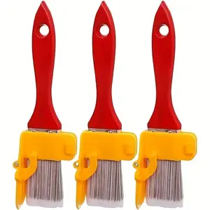 Double Color Edge Paint Brush Wooden Handle, No Shedding, Ideal for Color Separation & Dust Removal, Perfect for Detailed Painting Work