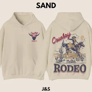 Coors Rodeo Graphic Hoodie: Vintage Gothic Style, Unisex Sweatshirt for Autumn, Western Personality Hoody, Free Shipping