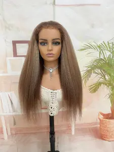 Kelce's Unique Hair Kinky Straight Two-Tone Human Hair Wig