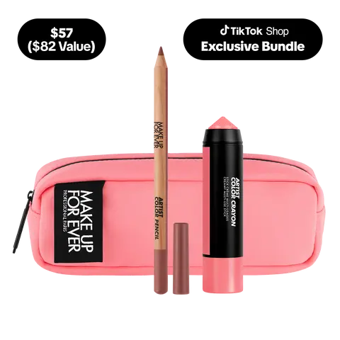 Artist Color Crayon Value Set - Only on TikTok Shop - Artist Color Crayon Multi-Use Stick + Artist Color Pencil Lip Liner + Makeup Pouch - Make Up For Ever