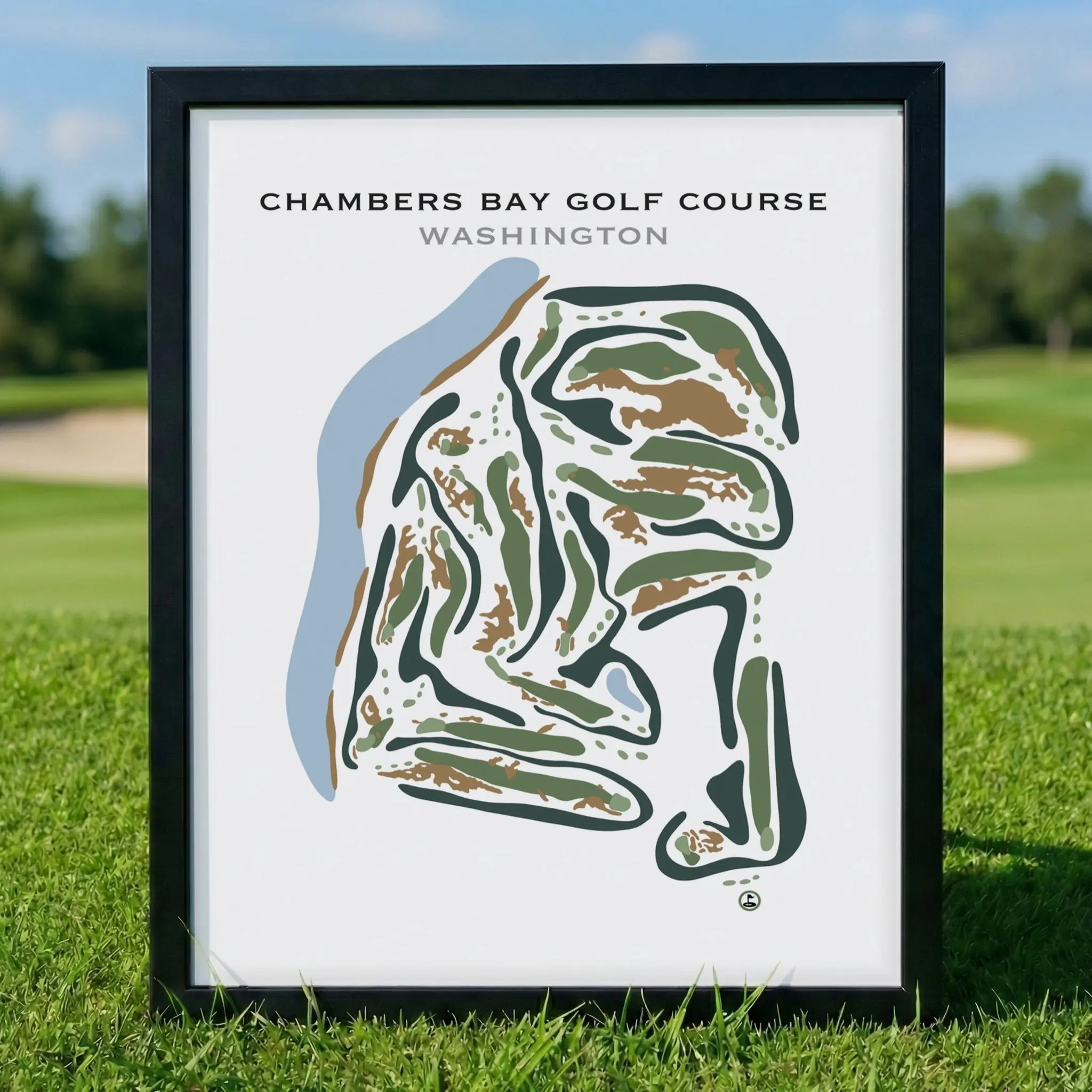 Chambers Bay Golf Course, University Place Washington - Printed Golf Courses