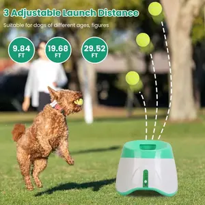 Automatic Dog Ball Launcher with 6 Balls – Adjustable Fetch Machine for Small & Medium Dogs