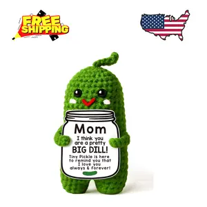Mother's Day Gifts, Handmade Crochet Pickle Plush “Big Dill”, Funny I Love You Mama