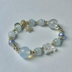 A luxurious hand polished Mosonite colored bracelet paired with colored zircon, sparkling Mosonite, and colored zircon. Master level aesthetic design. Excellent quality. Brilliant and radiant. High quality manual polishing