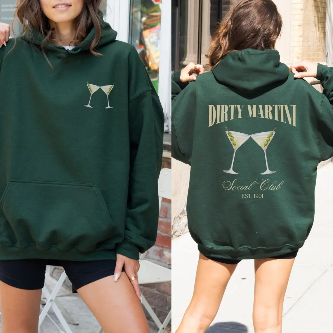 Dirty Martini Hoodie Dirty Martini Social Club Sweater Martini Gift Martini Cocktail Pullover Martini Glasses Graphic Tini Time Sweater
