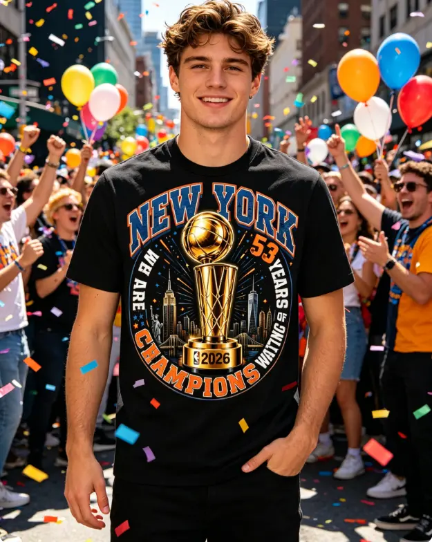 New York Fan Victory Graphic Tee | 53 Years of Waiting Champion Shirt | Viral TikTok Sports Streetwear | Soft Premium Cotton T-Shirt | City Pride Celebration Tee | Comfortable Breathable Casual Outfit | Gift for New York Fans