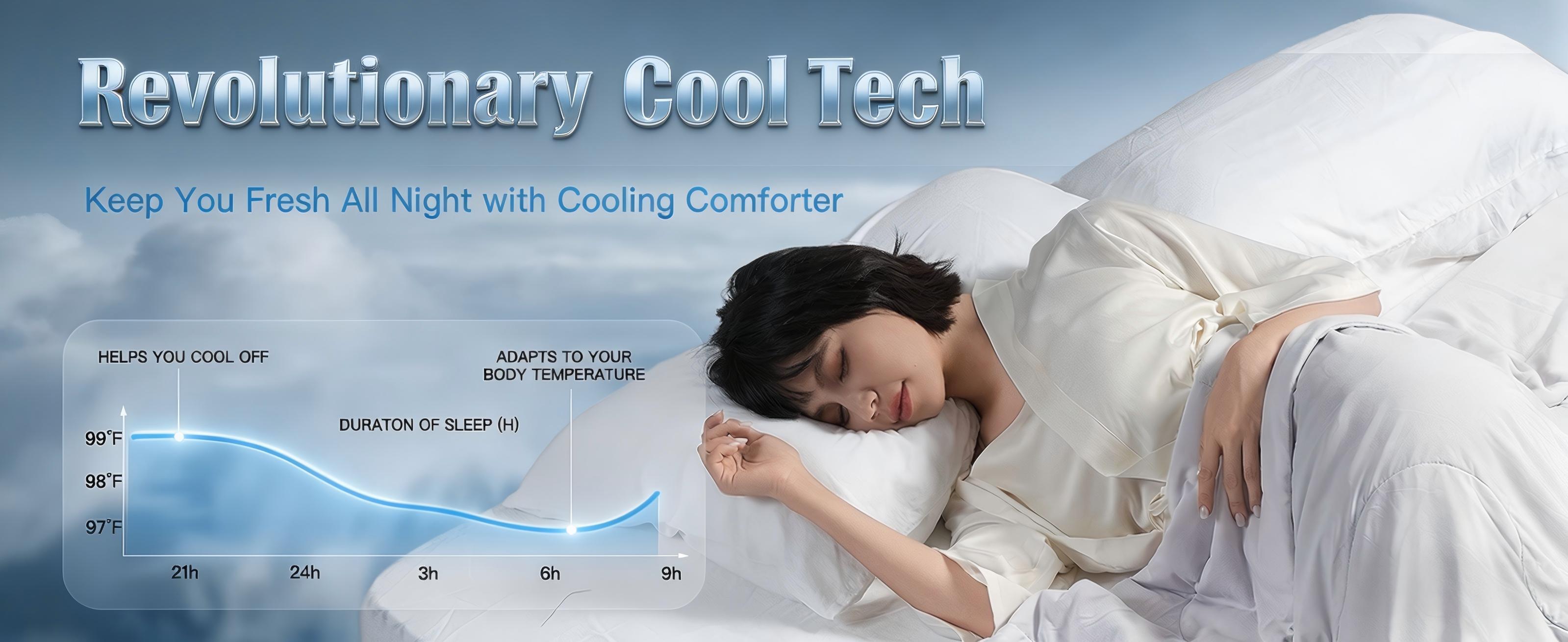 MACINSO King Size Cooling Comforter - Arc-Chill Q-Max >0.5 Breathable Ice Blanket for Hot Sleepers, Soft Lightweight Bedding for Night Sweats Relief