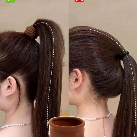 5pcs Black Hair Tie, Hair Scrunchies Set For Women, Compact, Hair-Friendly, Elastic Ponytail Rope, Non-Slip, Soft & Comfortable, Hair Accessories For All Hair Types, Suitable For Daily & Back-To-School Looks, Elastic Hair Accessory