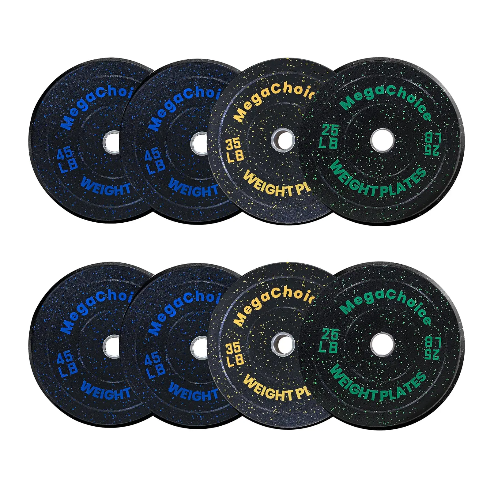 300 lb International Games Weight Plate Set – 2 Inch Rubber-Coated Plates for Strength Training – Durable Bumper Plates for Home Gym – Includes 2×25 lb, 2×35 lb, 4×25 lb – Ideal for Weight Lifting