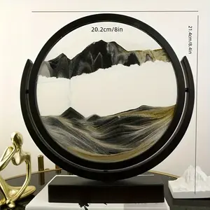 3D Sand Flow Hourglass Glass Art Ornament Graduation Gifts Landscape Office Cabinet Decor Outdoor Festival Halloween Decoration