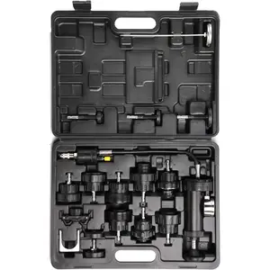18pcs Auto Cooling System Radiator Cap Pressure Tester Kit Pump Gauge