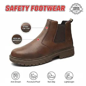 Unisex Durable Safety Work Shoes Chef Shoe Waterproof Splash-Proof Smash-Proof Puncture-Proof Breathable Anti-Slip Outdoor Comfortable