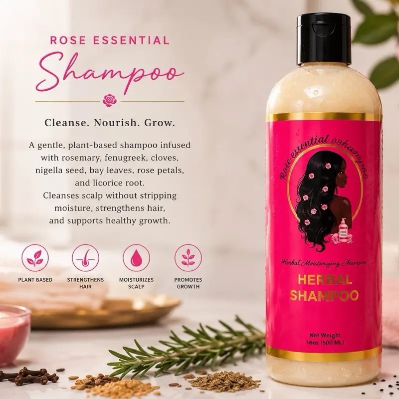 Herbal Clarifying Shampoo, Nourishing Haircare Product for Daily Use - Cleanser to Restore Hair Health